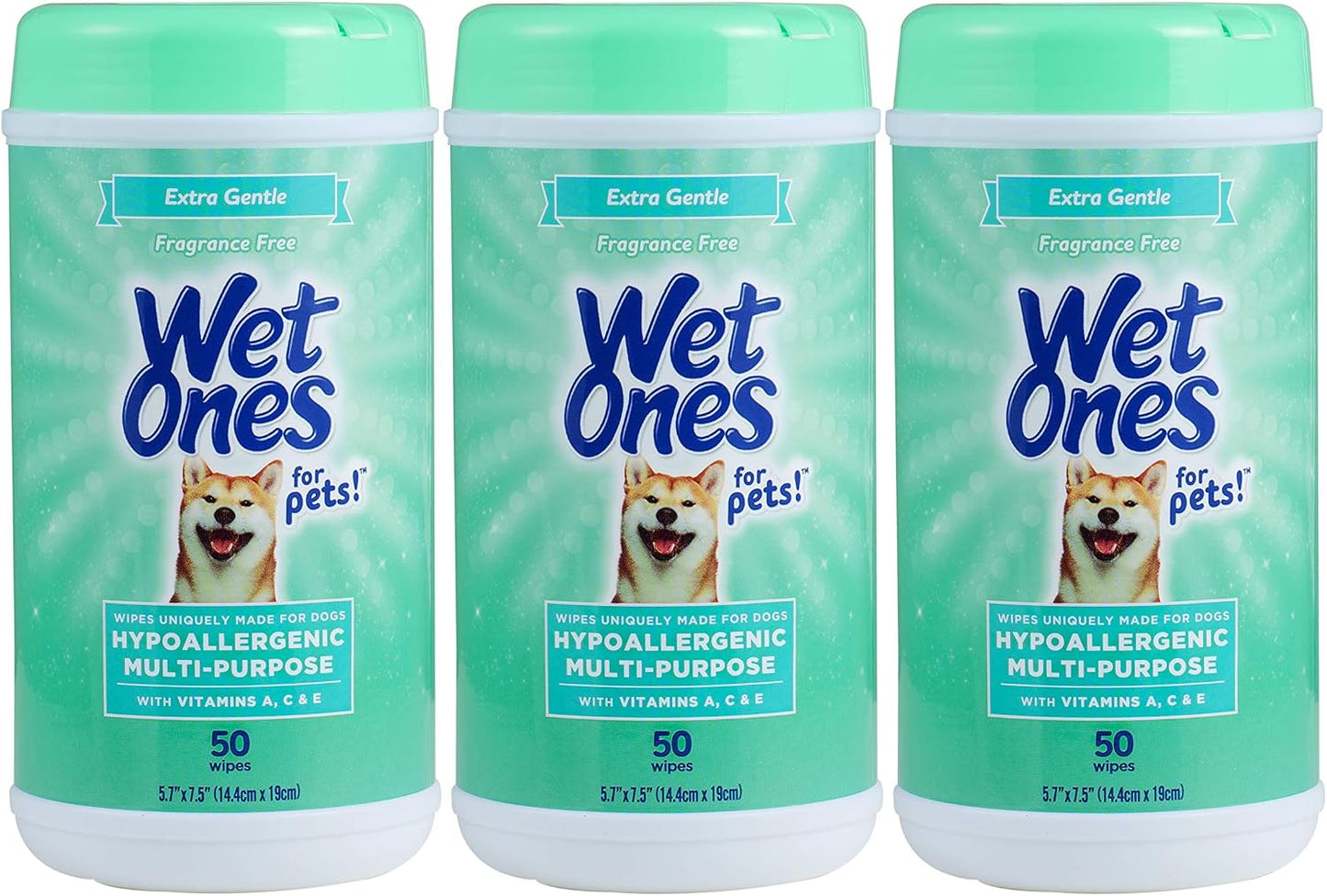 Wet Ones Multi Purpose Pets Wipes, 300 Count, Fragrance Free, Dog Wipes with Vitamins A C and E, Wet Lock Seal - Image 13