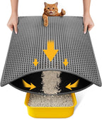 Cat Litter Mat Compact Size 23.6"x14.6" for Small Spaces, Upgrade Waterproof Leakproof Back Layer, Honeycomb Trapping Mat, Washable, Easy to Clean, Scatter Control Kitty Litter Matt, Black - Image 12