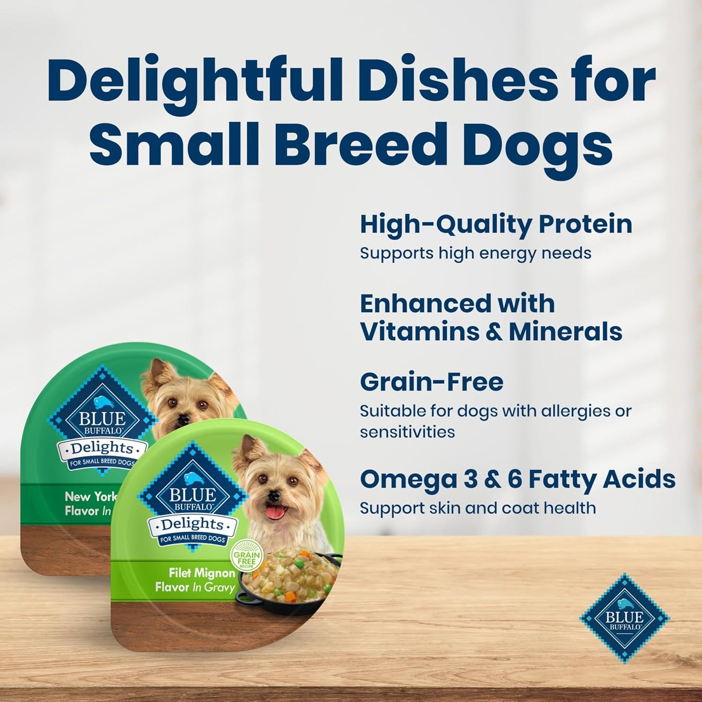 Grain free wet dog food for small breeds with real beef in gravy