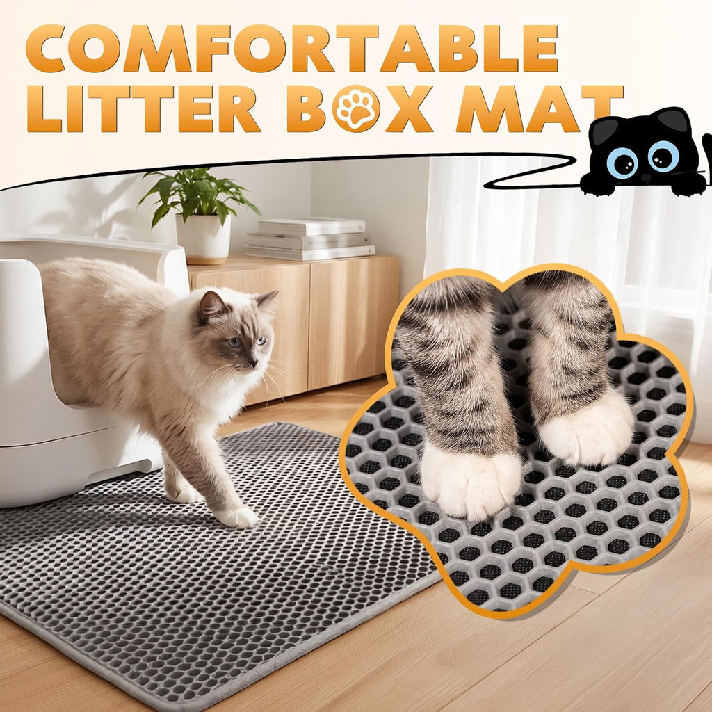 Kozvva honeycomb double layer cat litter trapping pad close up details