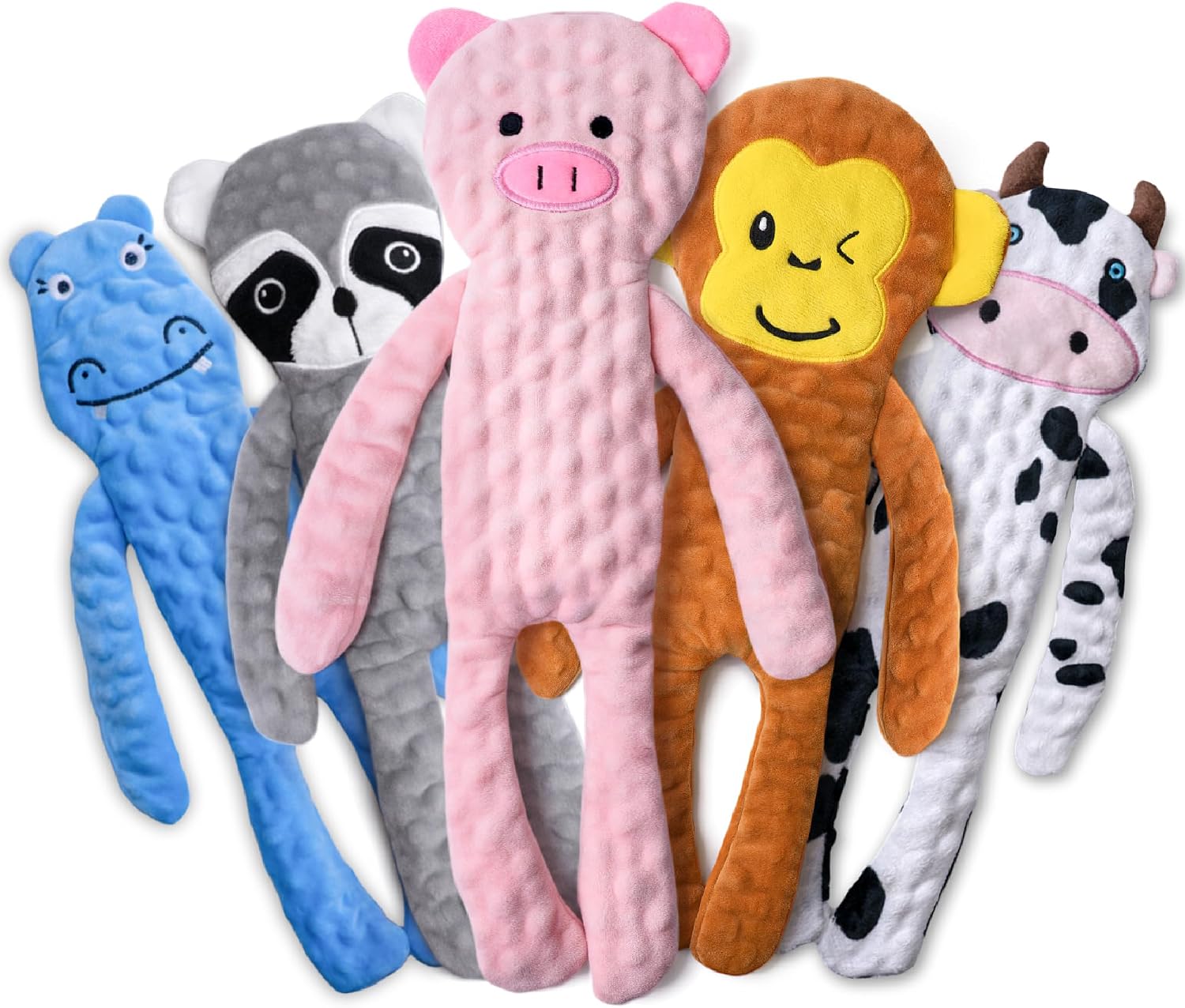 SHARLOVY Dog Squeaky Toy No Stuffing 6 Pack, Dog Toys Crinkle for Small Puppy, Durable Chew Plush Cute Animals Natural for Teething Pet - Image 14