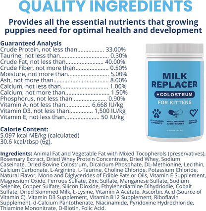 Premium goat milk base kitten formula powder by Under the Weather for pet health