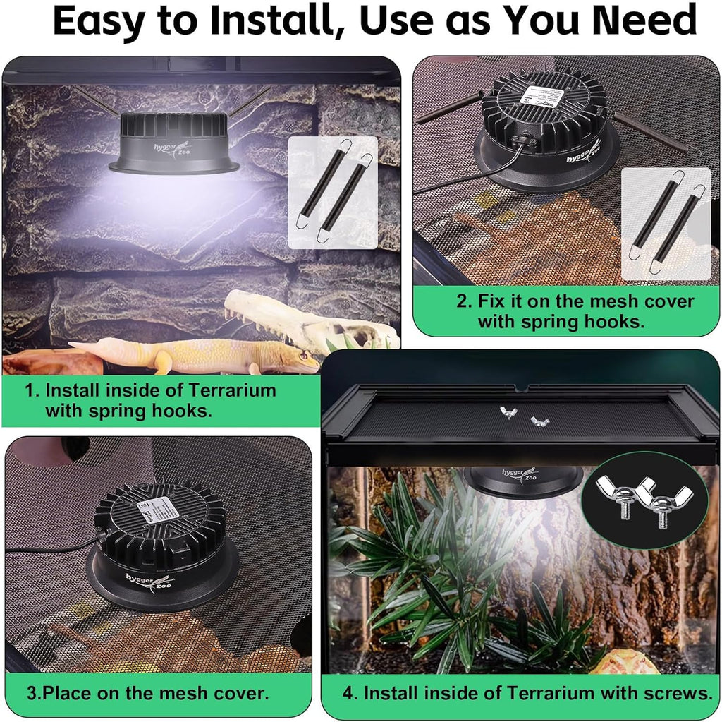 Hygger Zoo adjustable brightness reptile lamp control pad close up
