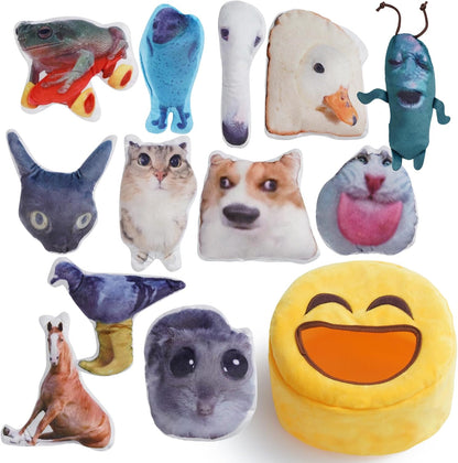 Nocciola cute plush toys set packed inside its branded storage bag for easy home organization