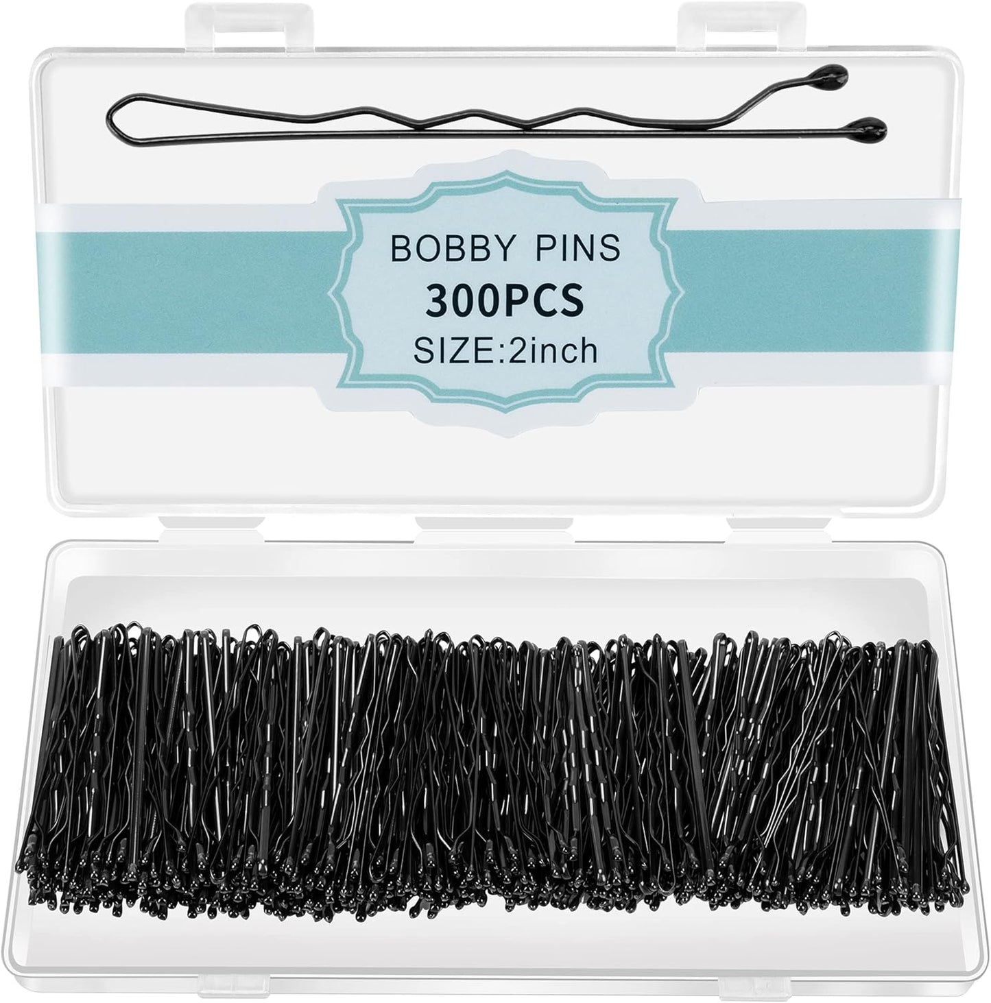EWAGOA black bobby pins front view premium hair styling accessories pack
