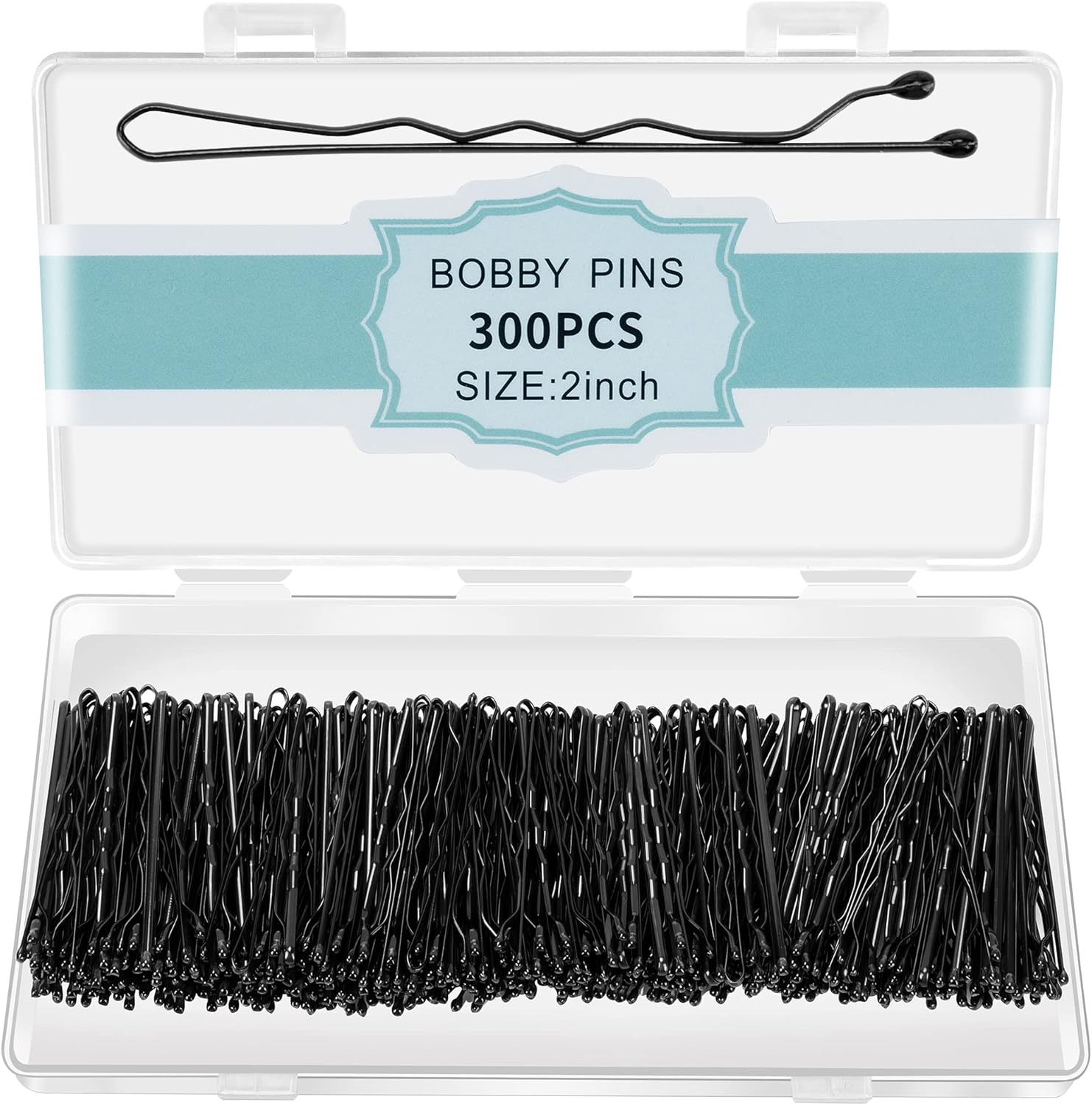 EWAGOA black bobby pins front view premium hair styling accessories pack