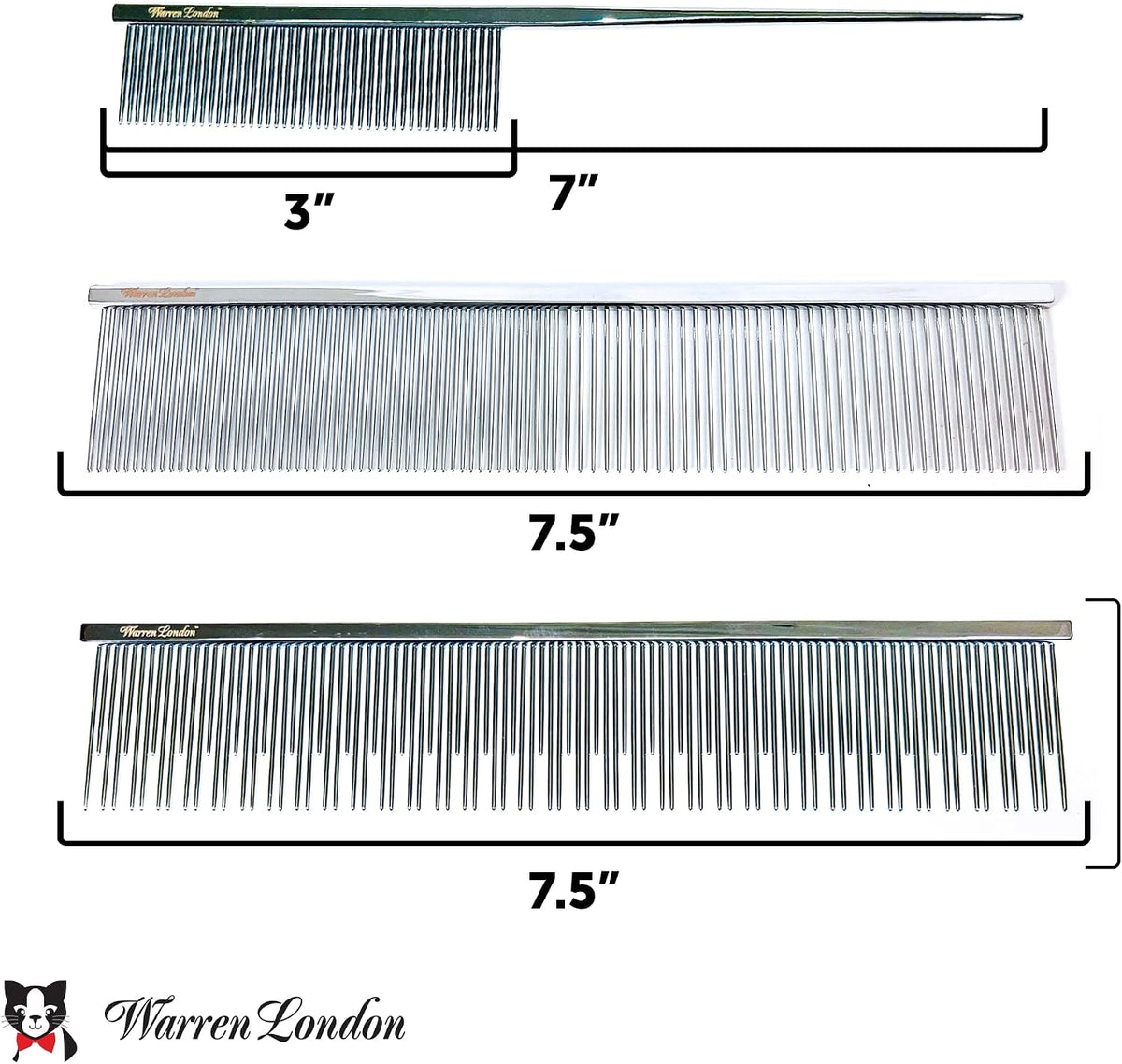 Close up of Warren London carding comb rounded tips