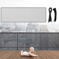 Hosuly banister guard balcony safety netting front view installed on stairway railing