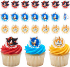 DecoPac Sonic the Hedgehog cupcake rings front view in packaging
