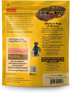 Savory Prime natural rawhide retriever rolls for dental health side packaging view