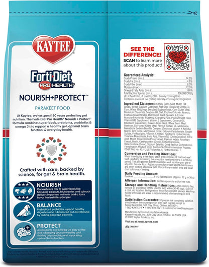 Kaytee Forti-Diet Pro Health Nourish+Protect Parakeet Food, Comprehensive Nutrition Backed by Science, Digestive Health, Immune Support, 2 pounds - Image 12
