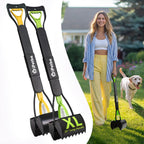 iPetba 32 inch pooper scooper for large dogs front view showcasing the long handle