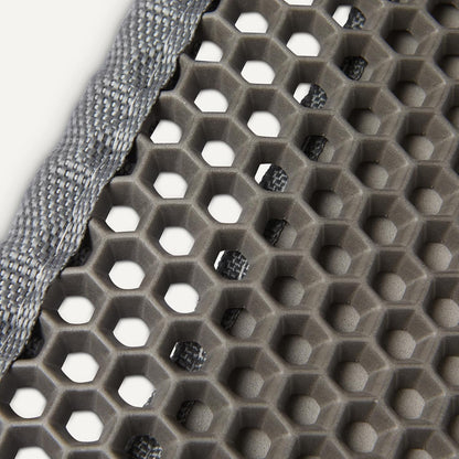 Top view of the premium dual layer sifting mechanism for scatter control