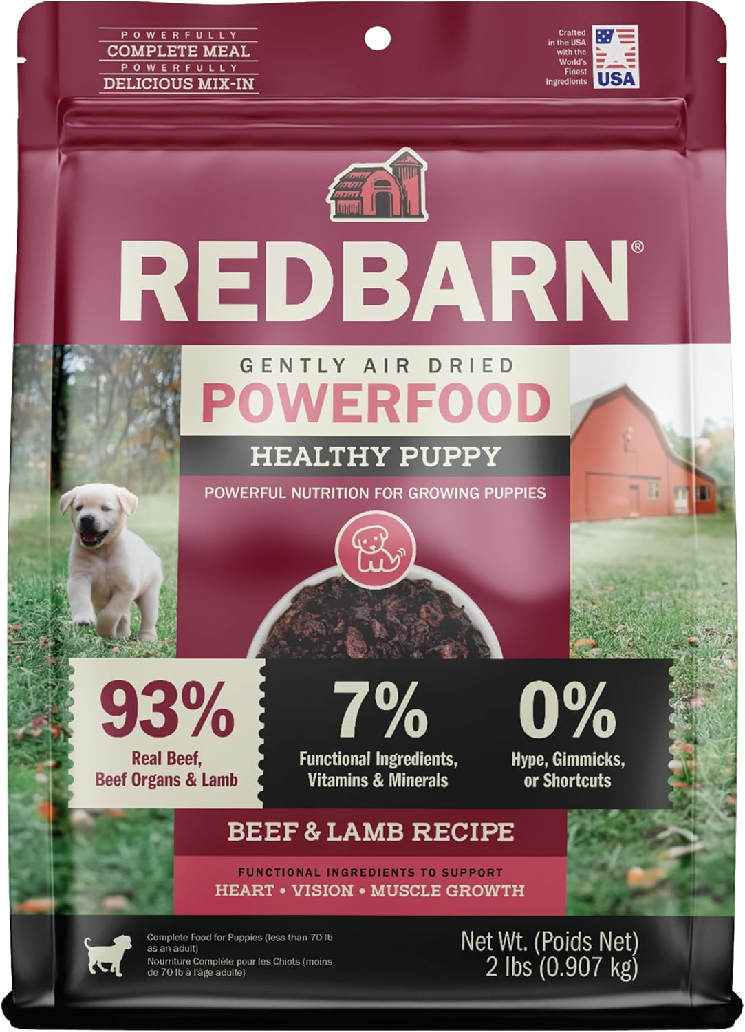 Redbarn Powerfood Air Dried Puppy Food 2 lbs - 93% Real Chicken & Organs High Protein Dry Recipe for Healthy Growth Development Immunity & Digestive Health - Image 14