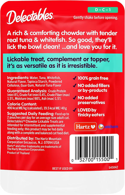Nutritional information and ingredient label on the back of the pouch