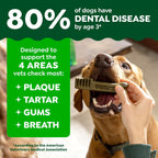 Three packs of Greenies dental dog treats side by side