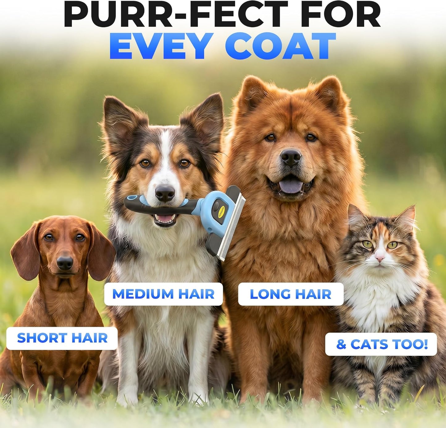 DakPets grooming tool being used on a dog