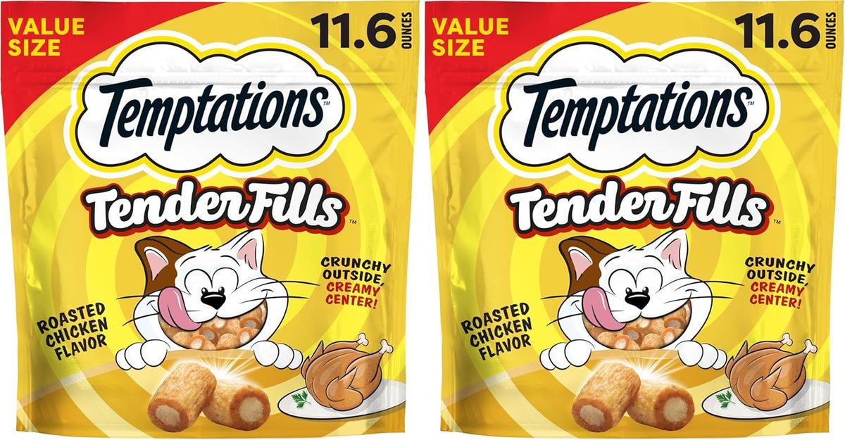 Temptations Tender Fills Crunchy and Soft Adult Cat Treats, Festive Feast Roasted Chicken Flavor, 11.6 oz. Pouch - Image 9