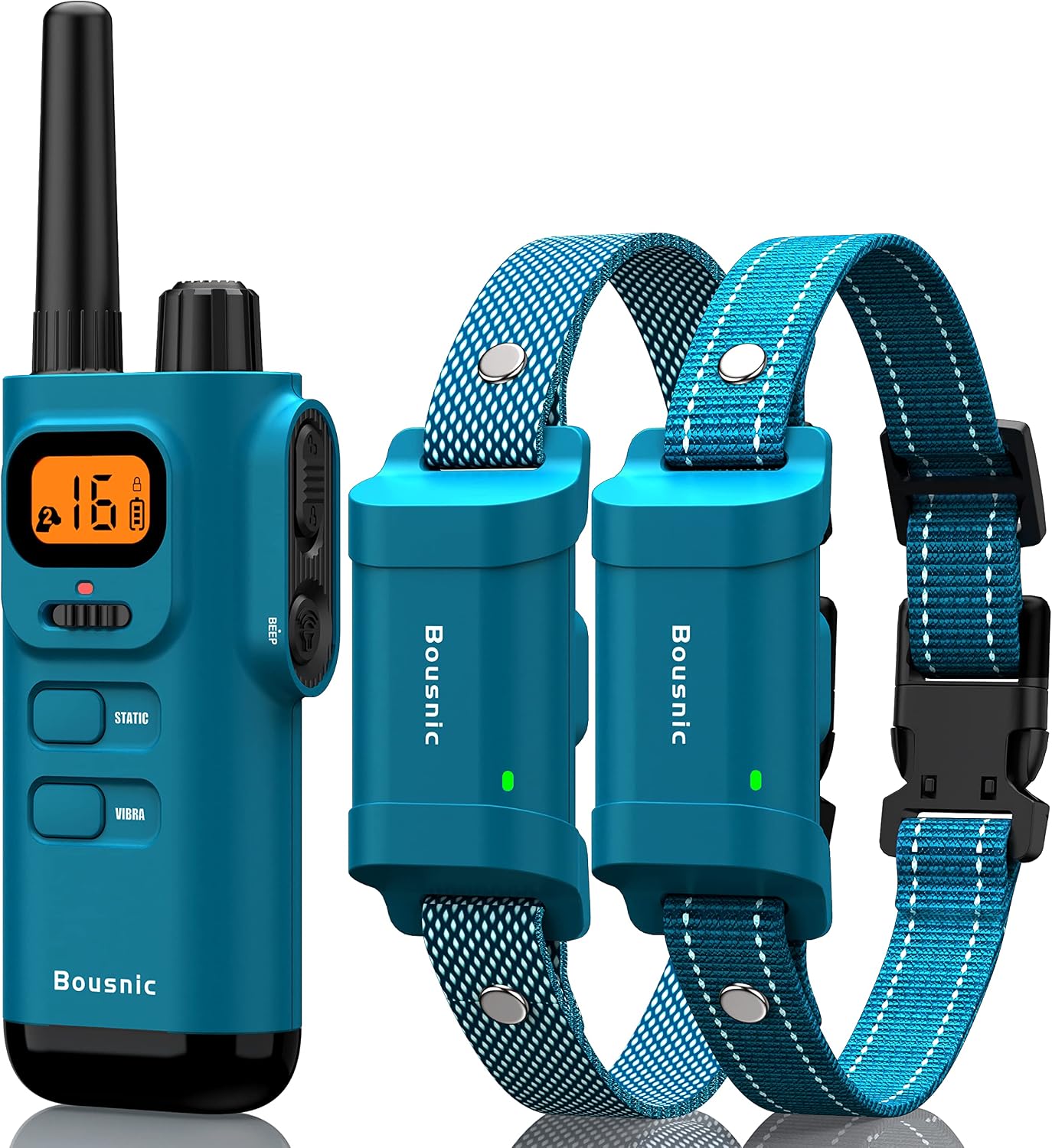 Bousnic dog training collar with remote front view