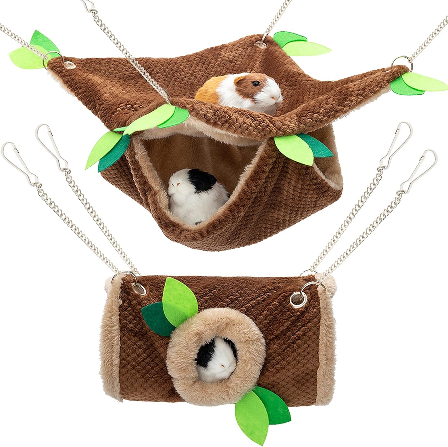 Orzechko small animal hammock and tunnel set front view
