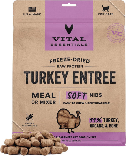 Vital Essentials Freeze Dried Cat Food, Raw Chicken Soft Nibs | Complete Meal or Topper | 99% Chicken, Organs & Bone | Limited Ingredient, High Protein, Grain Free Dry Cat Food | 12 oz Bag - Image 12