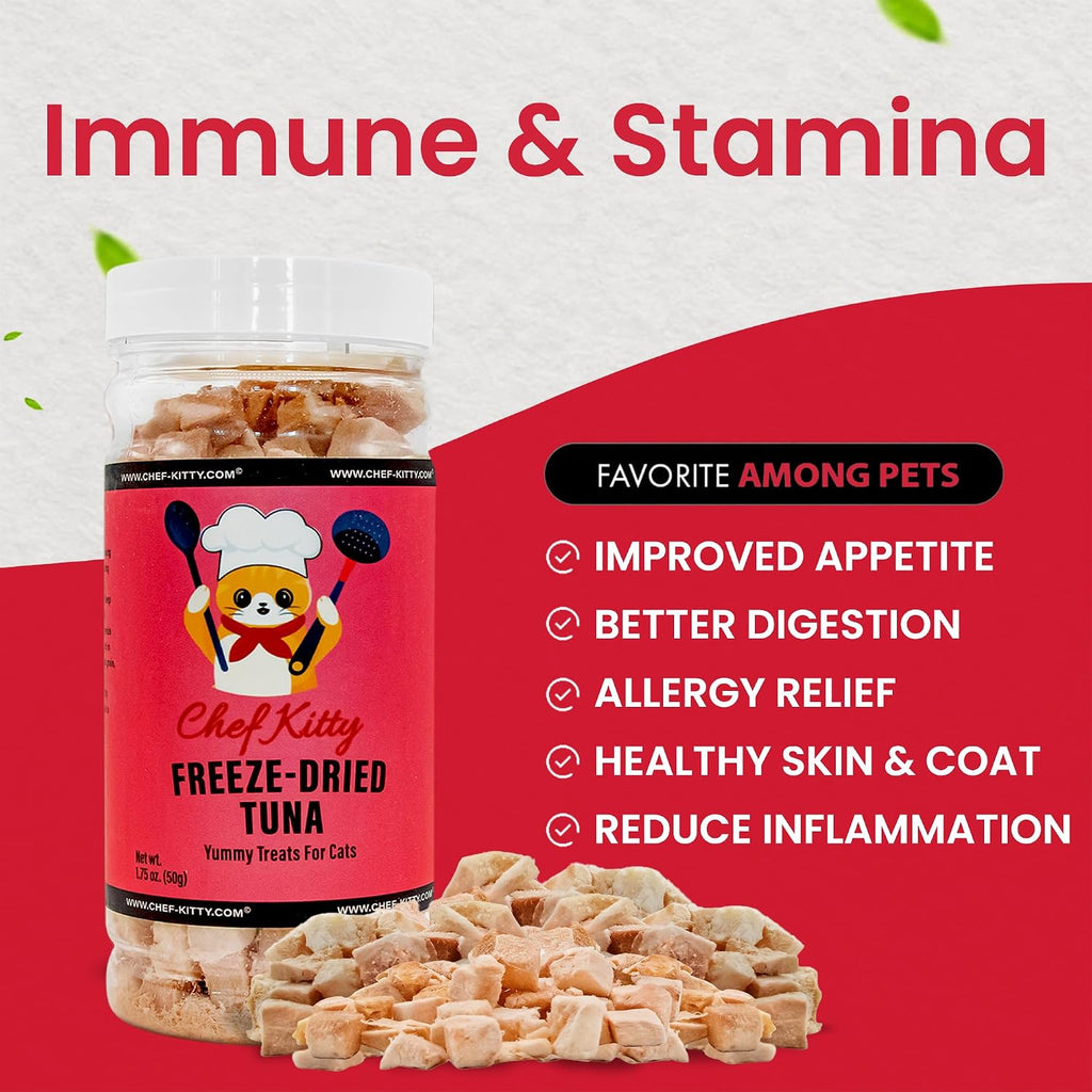 Freeze dried tuna fish treats for training dogs and cats