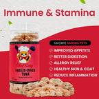 Freeze dried tuna fish treats for training dogs and cats