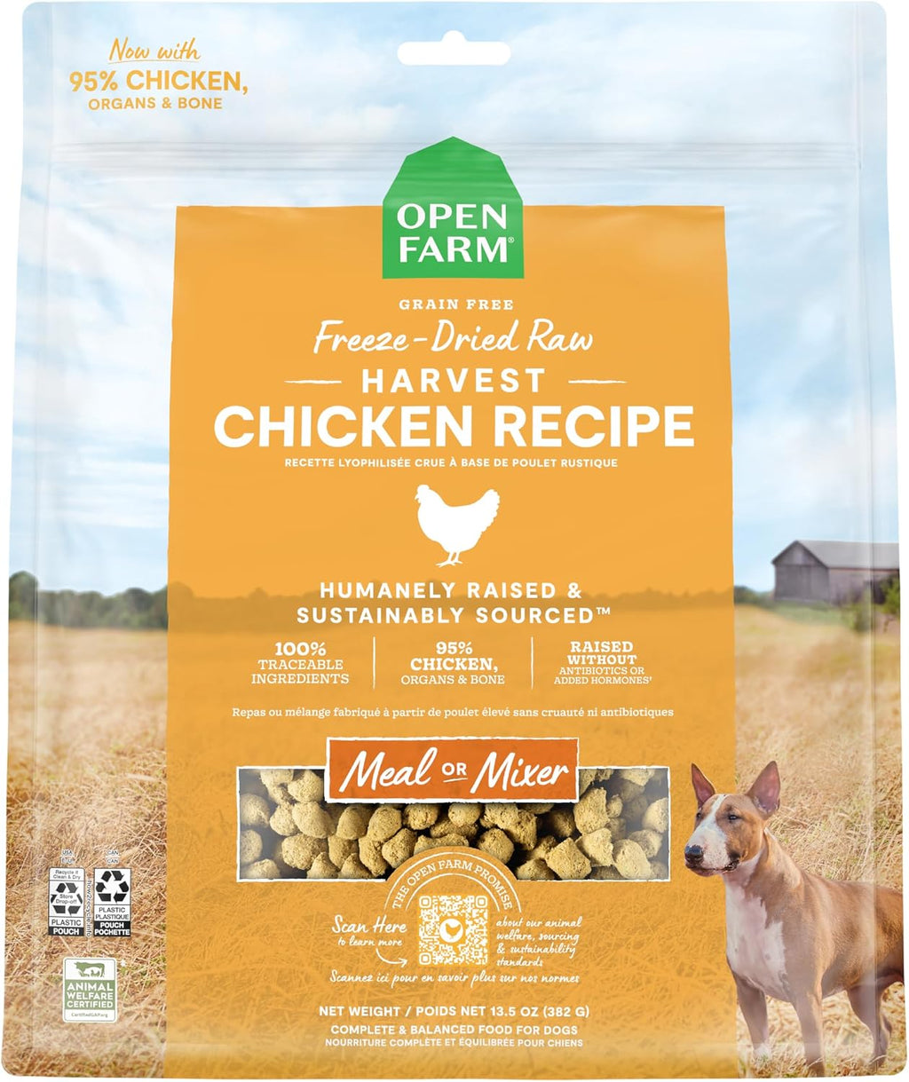 Open Farm, Freeze Dried Raw Dog Food, Morsels with 95% Meat, Organs & Bone, Organic Produce & Superfoods, Complete Meal or Freeze Dried Dog Food Topper, Grass-Fed Beef Recipe, 13.5oz Bag - Image 14