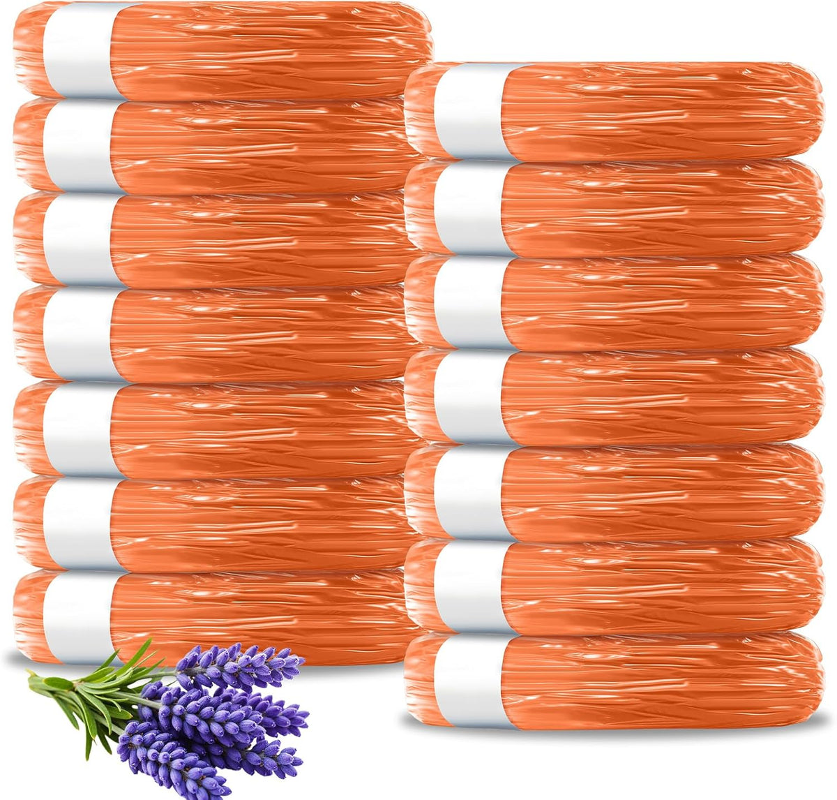 Zquilabon 14 Pack Cat Litter Refill Bags front view showing premium orange rolls.