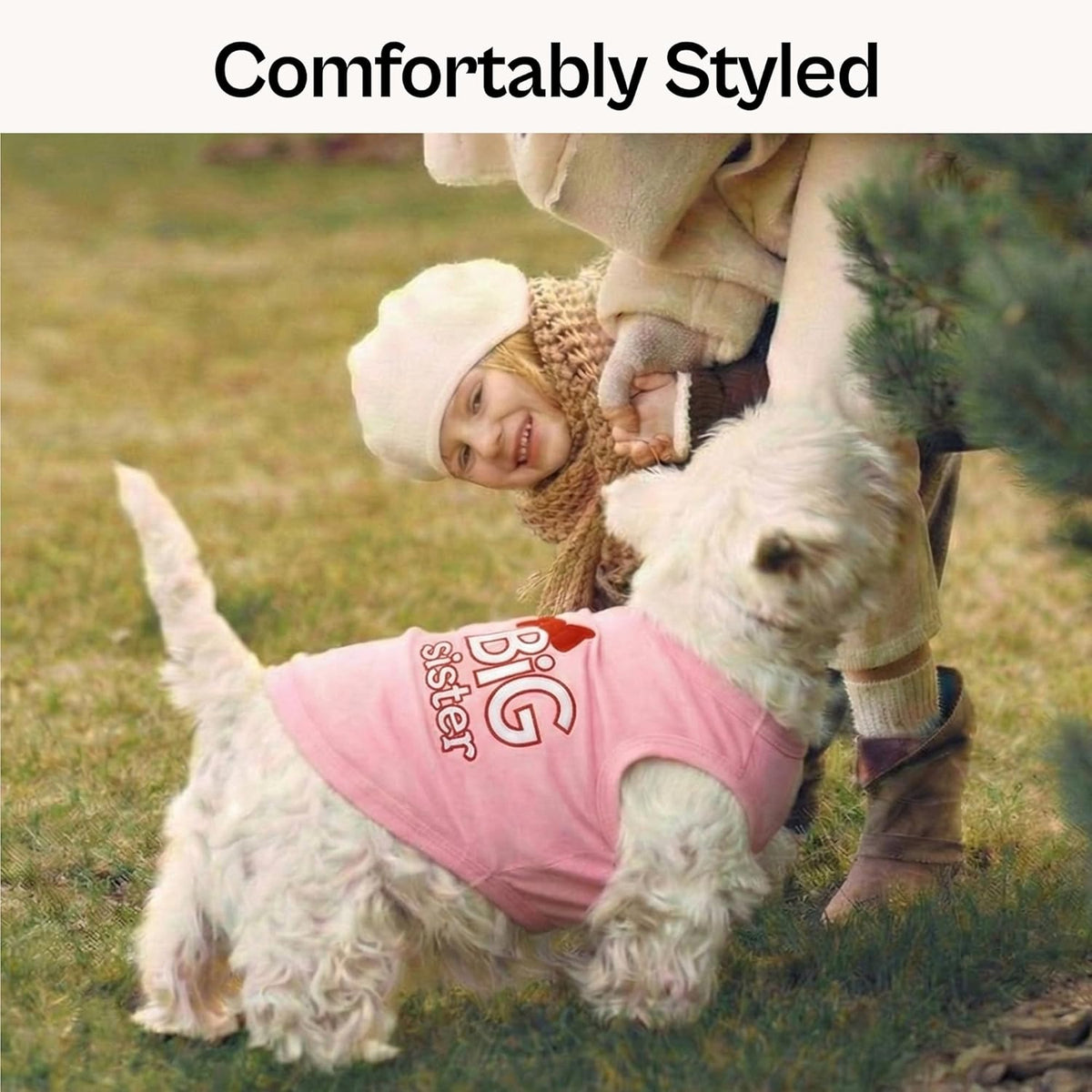 Cute pink dog shirt for medium breeds