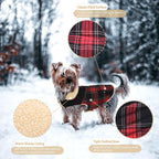 Back view of Preferhouse pet coat with leash hole