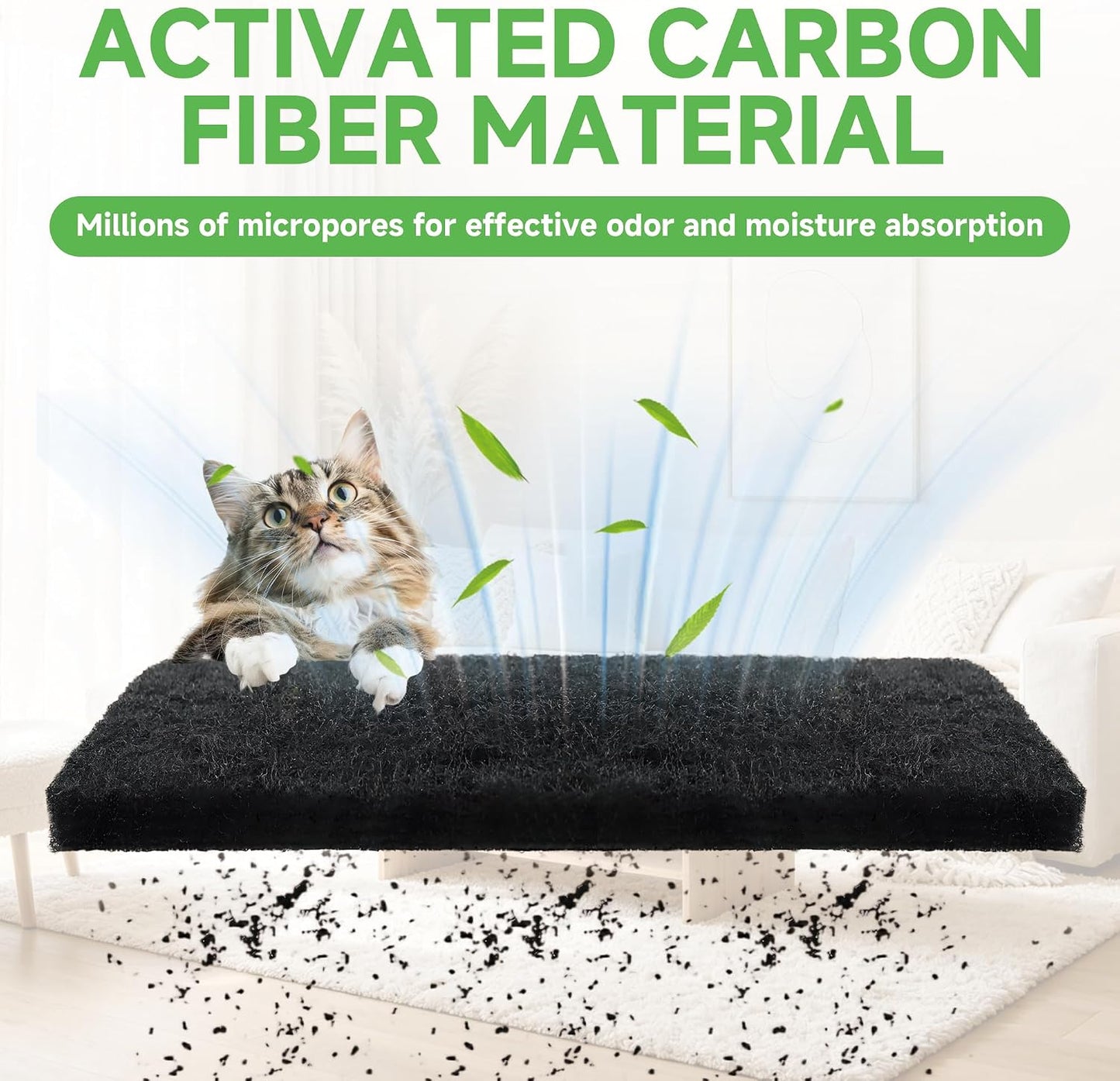 Premium automatic litter box carbon insert package contents