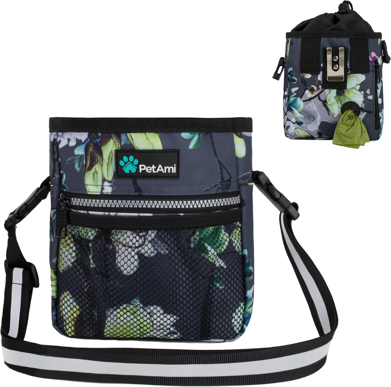 PetAmi Dog Treat Pouch, Pet Treat Pouch for Training, Dog Walking Bag Holder for Kibbles, Pet Food Toy, Dog Trainer Essentials Supplies, Poop Bag Dispenser, 3 Ways to Wear (Purple) - Image 14