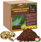 ZeeDix 2 Pack Coconut Fiber Substrate, 100% Organic Coconut Husk Coco Coir Brick Terrarium Bedding for Reptiles, Tortoise, Bearded Dragon, Leopard Gecko, Snake, Hermit Crabs, Frogs, Tarantula - Image 9