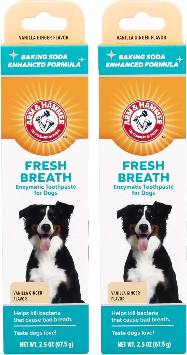 Arm & Hammer for Pets Fresh Breath Enzymatic Dog Toothpaste Vanilla Ginger Flavor Baking Soda Dental Gel Eliminates Bad Breath Safe Puppies Adult Dogs Daily Use 2.5 OZ Single at Home Dental Care - Image 12