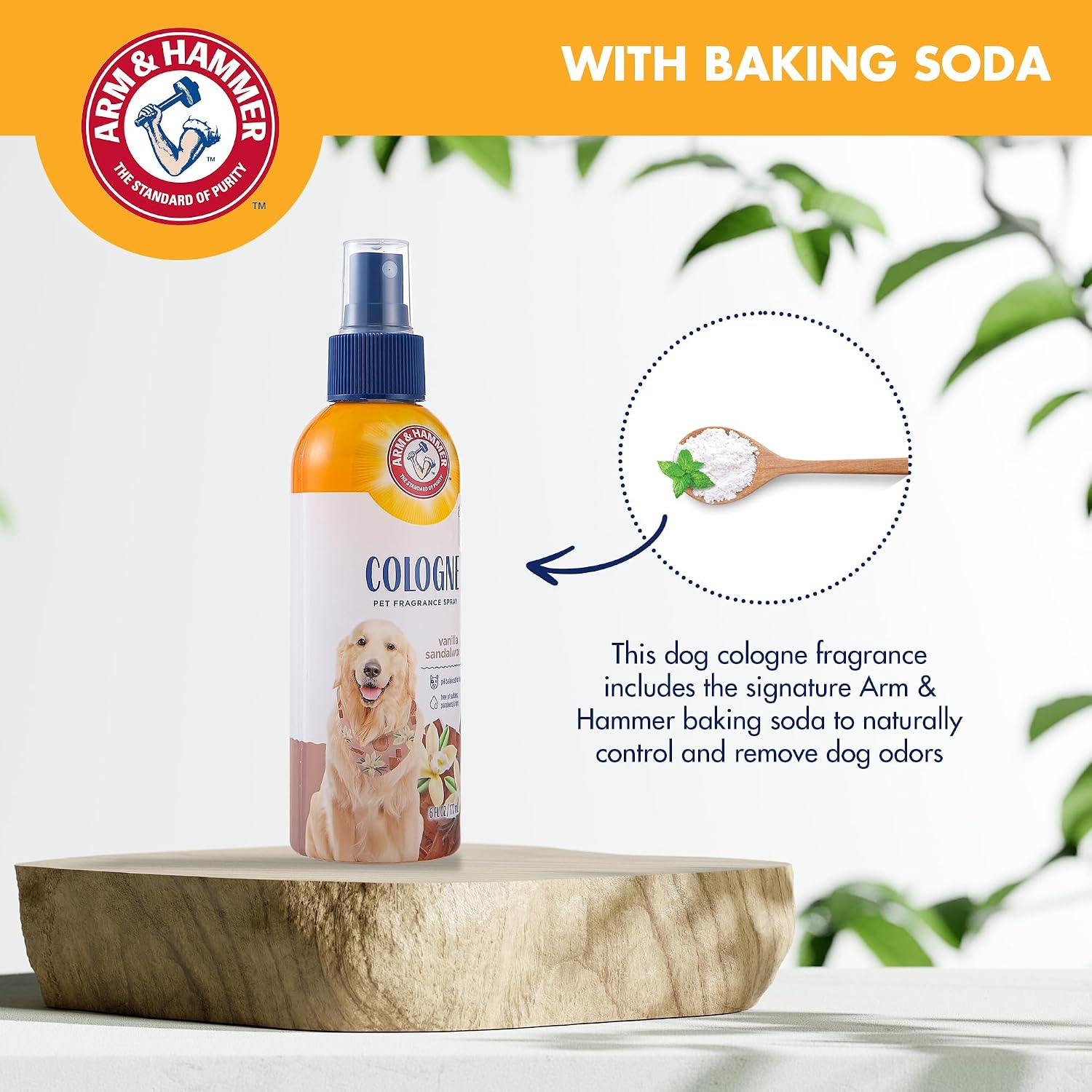 Vanilla sandalwood scented pet grooming spray packaging