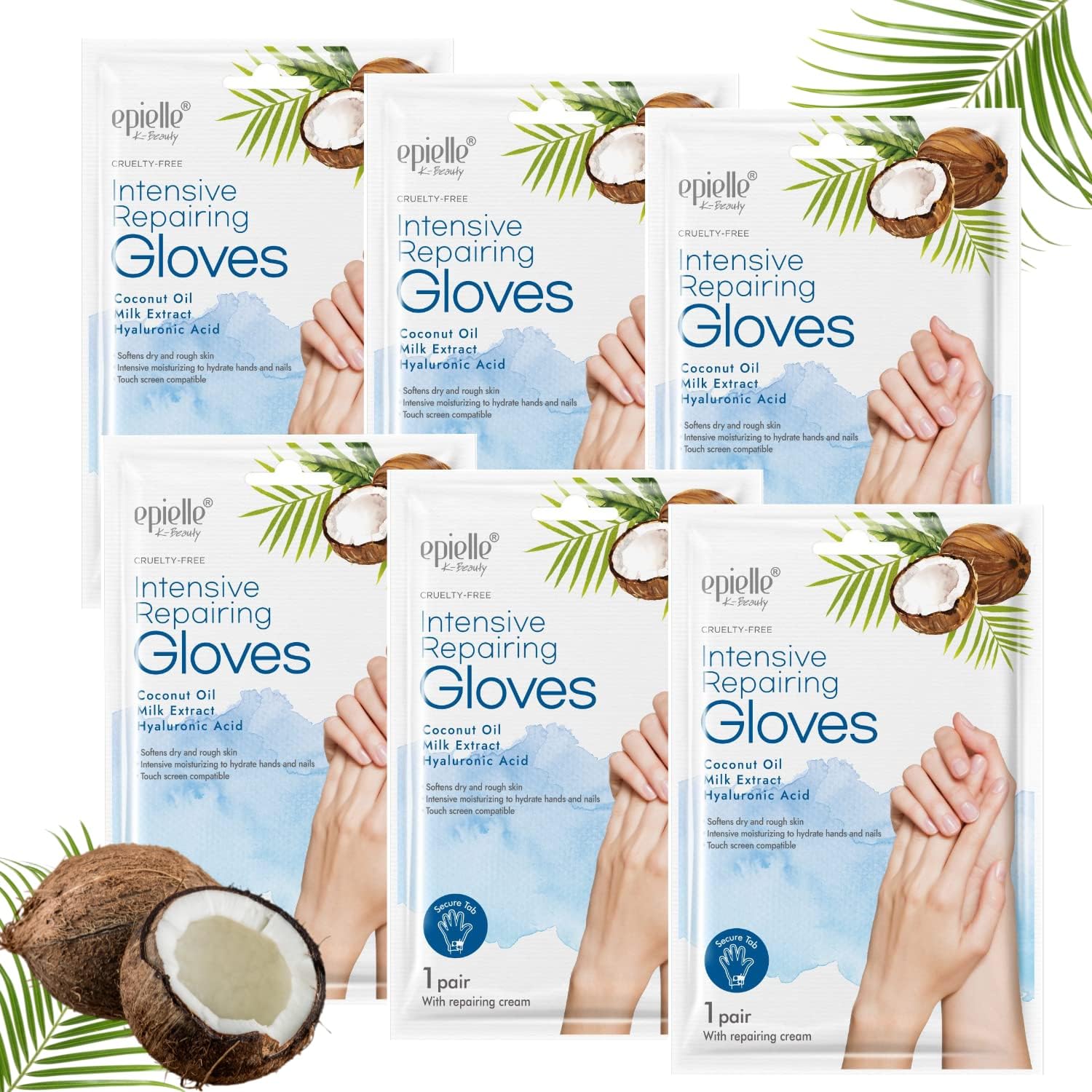 Epielle Intensive Repairing Hand Mask 6 Pairs front packaging