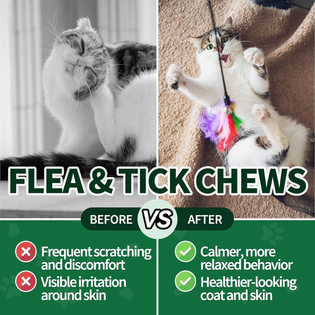 Premium chemical free oral flea defense for kittens and adult cats