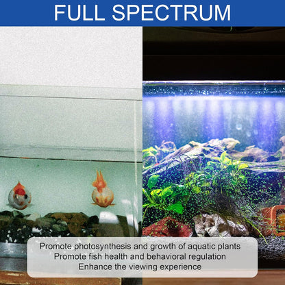 Close up of the water resistant full spectrum LED beads on the IRQWY aquarium hood lamp.