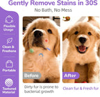 Pre-moistened round eye pads safe for white dog tear stain brightening.