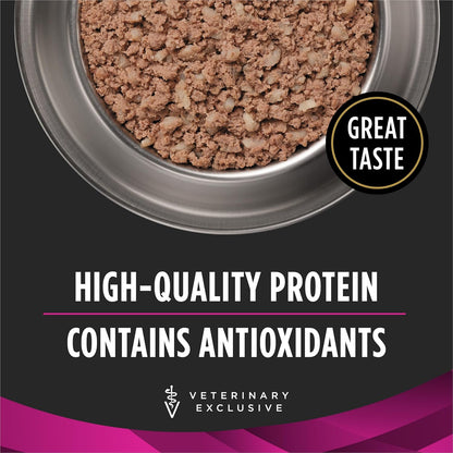 Purina Pro Plan UR Urinary wet canine formula pack of twelve cans for pet hydration.