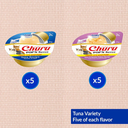 Close up of Inaba Churu tuna and bonito flakes texture