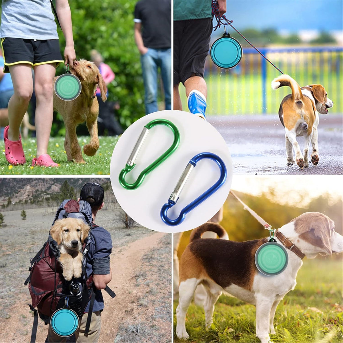 SLSON portable travel dishes for small dogs and cats hiking gear