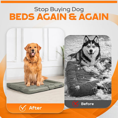 Top down view of large size dog crate mattress
