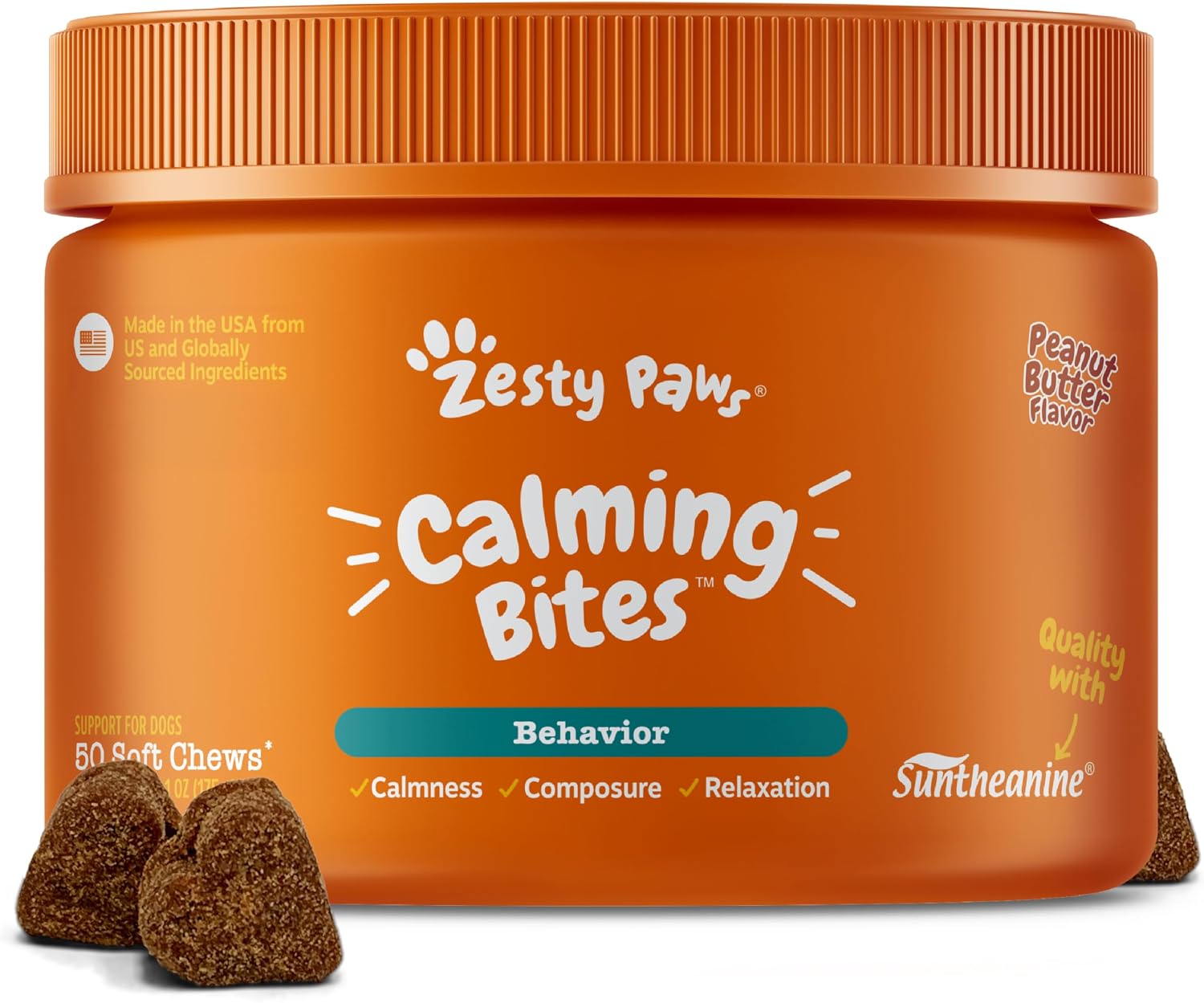 Zesty Paws Calming Chews for Dogs Composure & Relaxation for Everyday Stress & Separation Peanut Butter 90 Count - Image 10