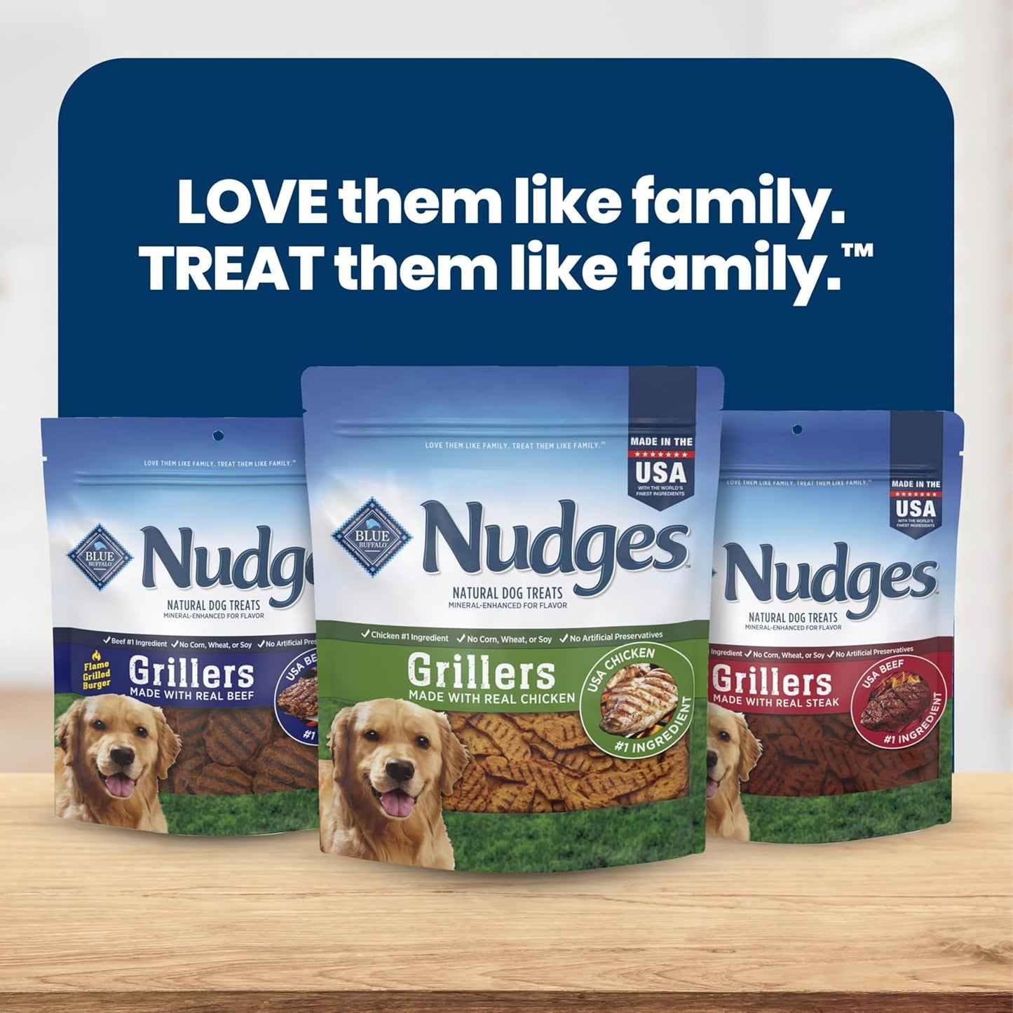 Blue Buffalo Nudges Chicken Grillers Natural Dog Treats, Tender & Meaty Dog Snacks, Easy-To-Tear for Training, Made in the USA with Real Chicken, No Artificial Preservatives, 16 oz. - Image 9