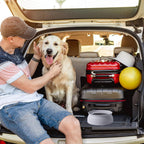 SLSON collapsible no splash dog travel bowl folded flat for storage.