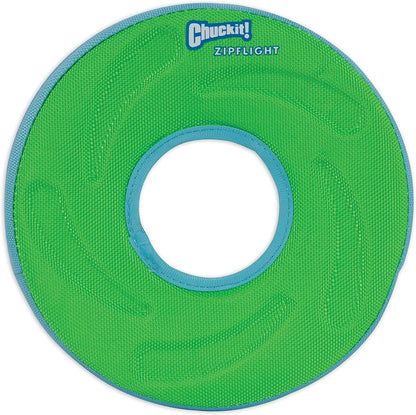 Close up of rugged nylon material on Chuckit flyer