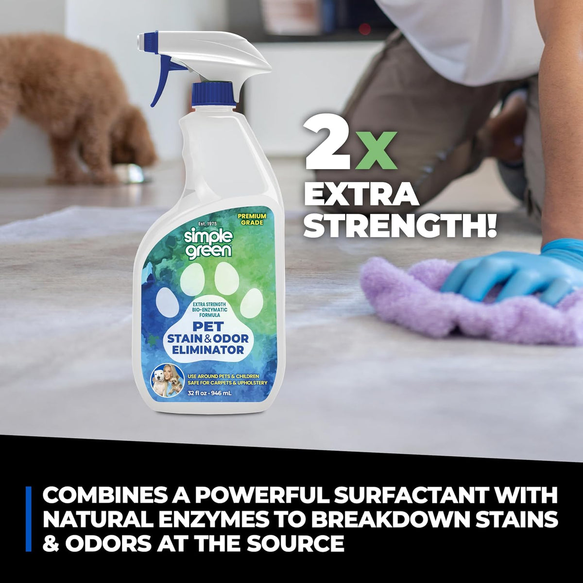 Simple Green bio-enzymatic formula safety information label