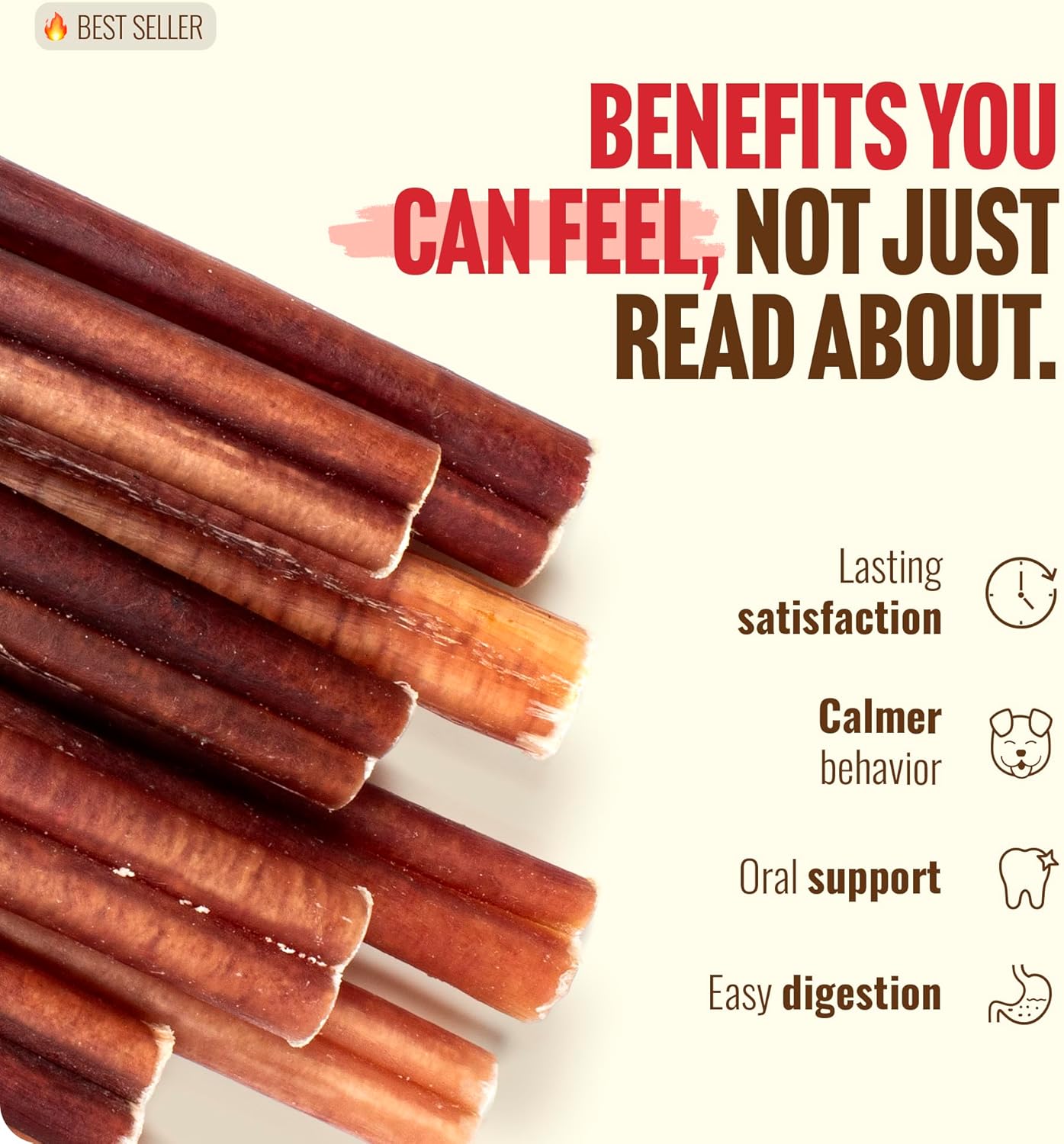 Natural Farm all natural dog chews showing dental health benefits chart
